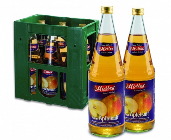 Möller Apfelsaft klar 6x1,00l